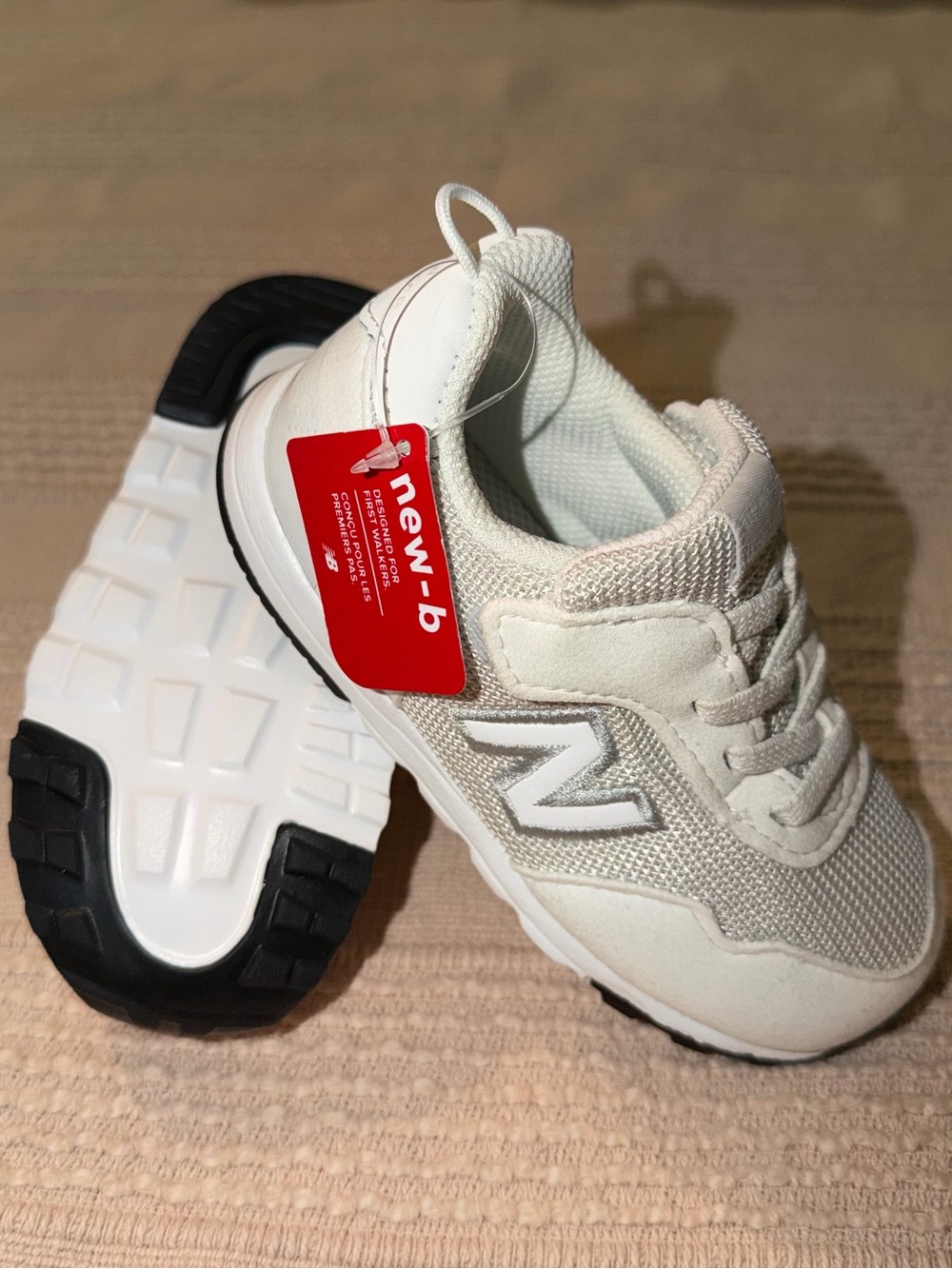 NWT New Balance New-B 515 Toddler First Walker Sneakers White Size 7